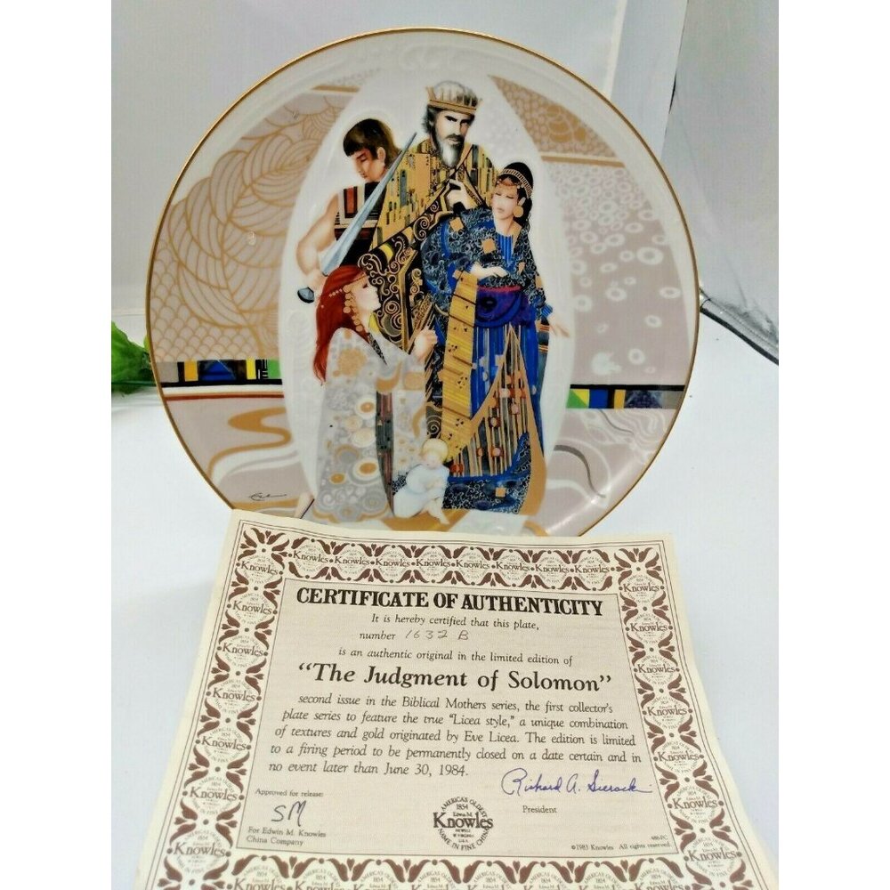 Knowles Collector Plate #2  Biblical Mothers Series, Judgement of Solomon 1986